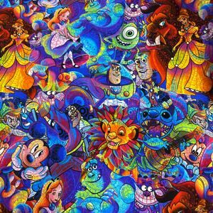 Disney Character Print 1 Yard x 62" Stretch Cotton Lycra Apparel Sewing Fabric